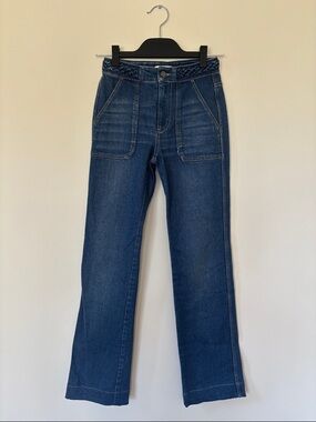 Rebecca Taylor Dark Blue Denim Straight-Leg Jeans Size 24